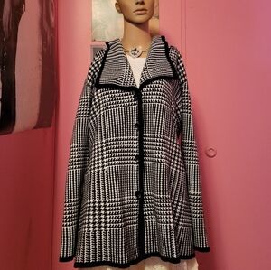 MADISON HOUNDSTOOTH SWEATER JACKET
